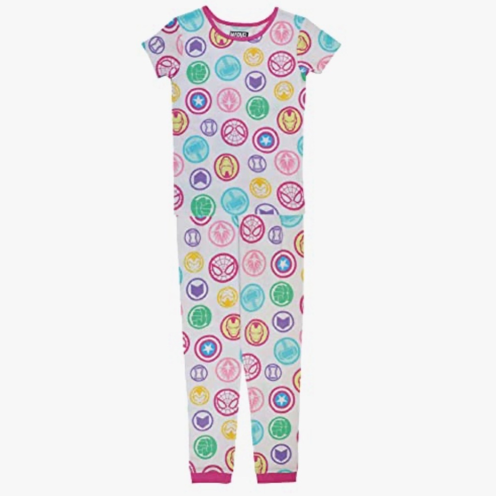 NWT Marvel Icons Cotton Pajama Set girls size 10